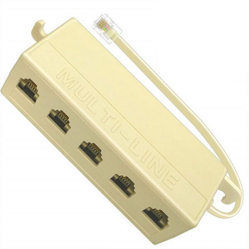 تبدیل 1 به 5 تلفن (اسپلیتر 5 پورت تلفنی)