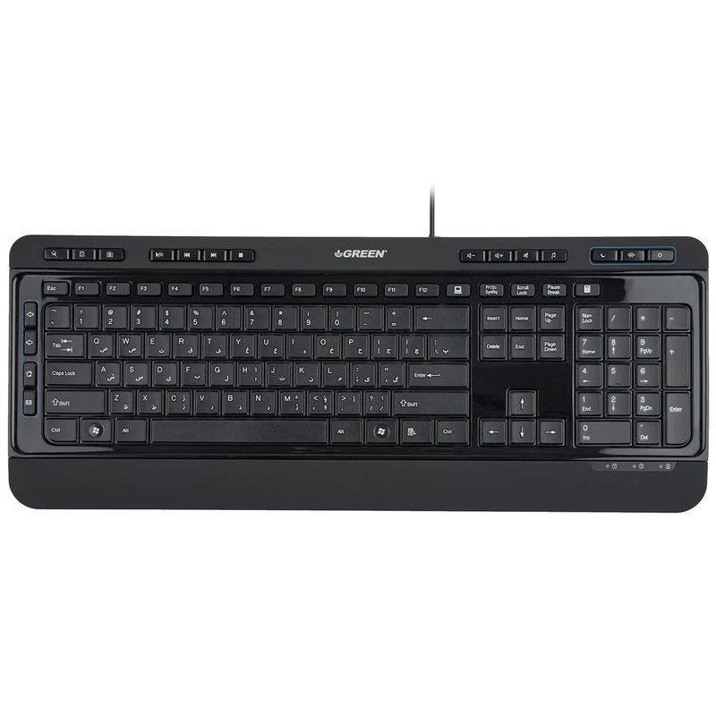 کیبورد با سیم گرین مدل GK‑502 با حروف فارسی