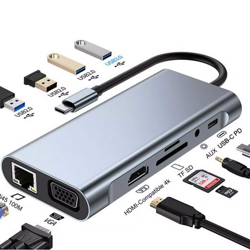 مبدل و هاب تایپ سی 11 کاره