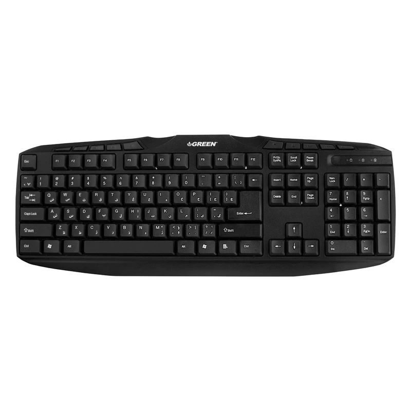 کیبورد با سیم گرین مدل GK-302 با حروف فارسی