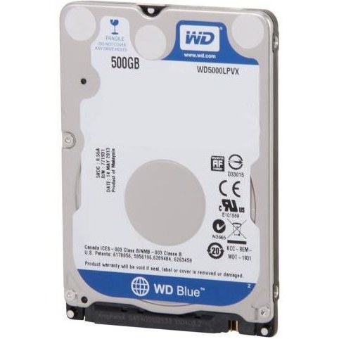 هارد دیسک اینترنال 2.5 اینچی وسترن دیجیتال ظرفیت 500 گیگابایت